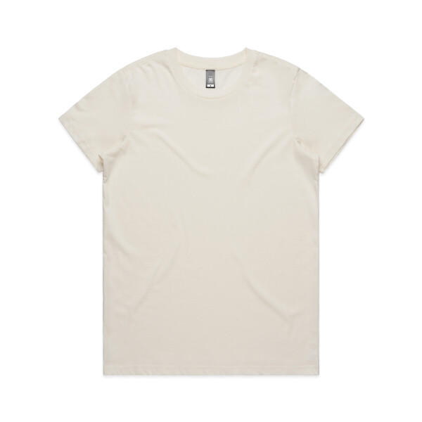 Front of Customisable Organic T Shirt(AS Colour Woman's MAPLE ORGANIC TEE)