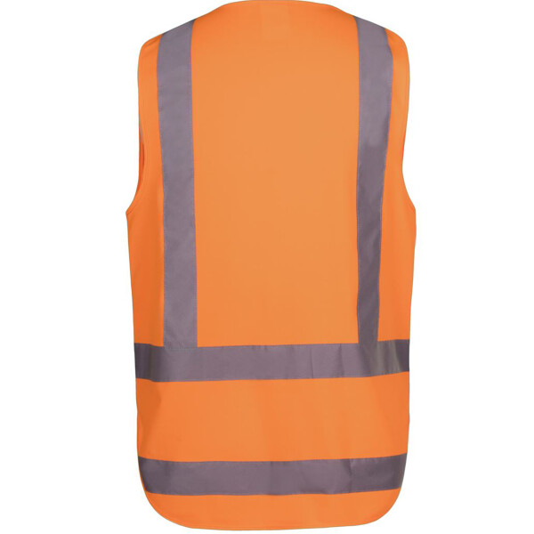 Back View of HI VIS (D+N) TTMC-W VEST (road safety with velcro)