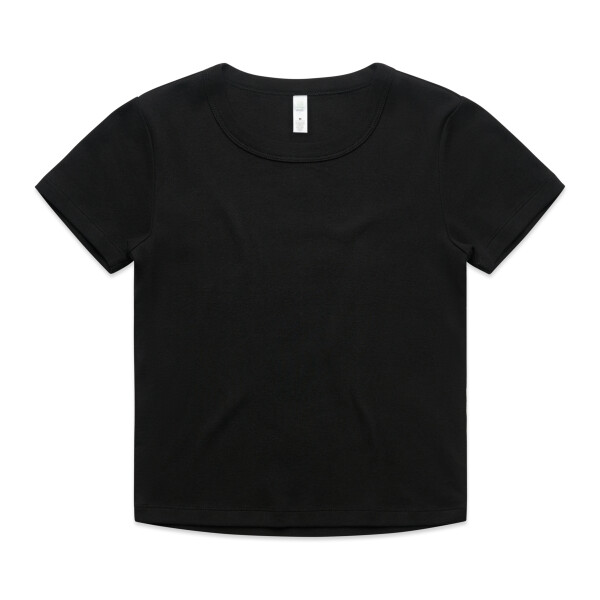 Front View of a customisable Woman's T Shirt(AS Colour Woman's ORGANIC RIB BABY TEE)